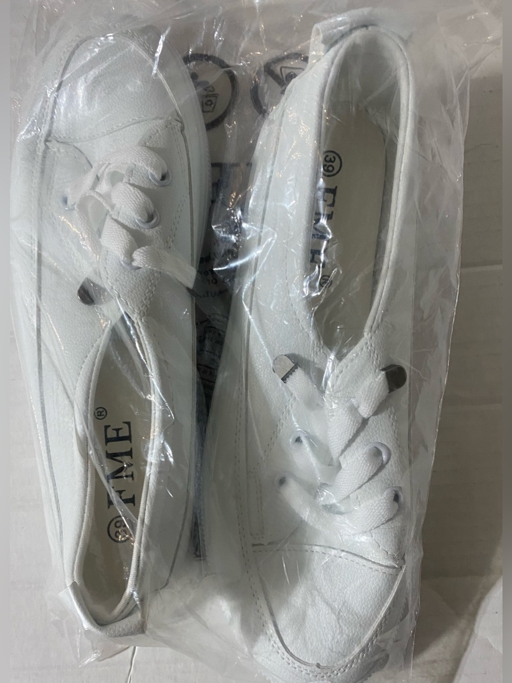 NEW FME White Canvas Flats